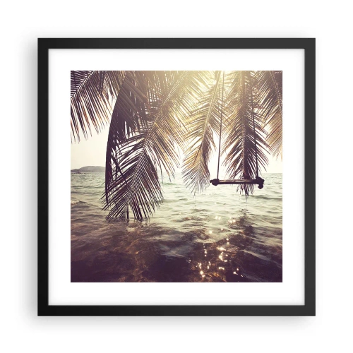 Poster in cornice nera - Si può dondolare tra le nuvole a volontà - 40x40 cm