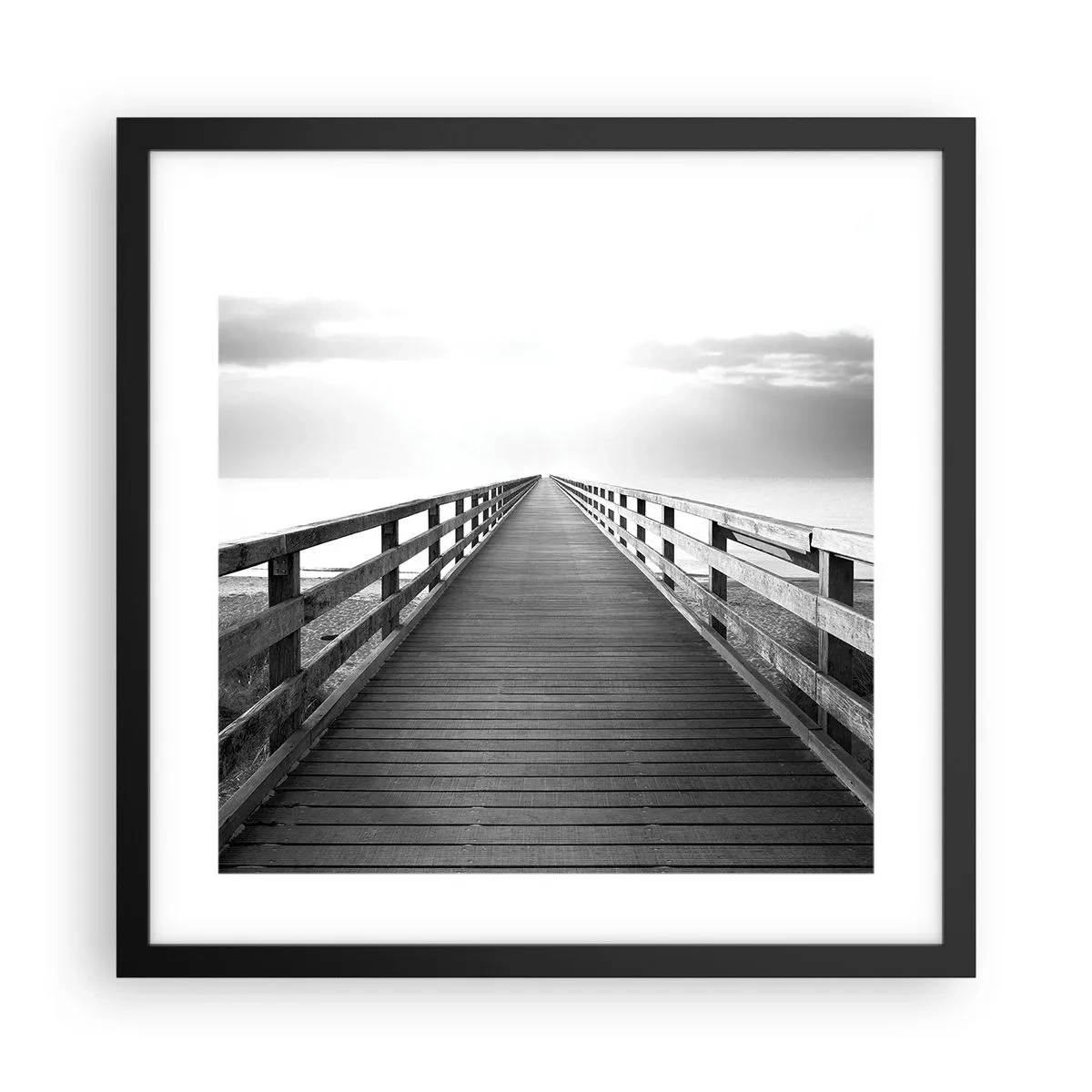 Poster in cornice nera - Sempre più lontano - 40x40 cm