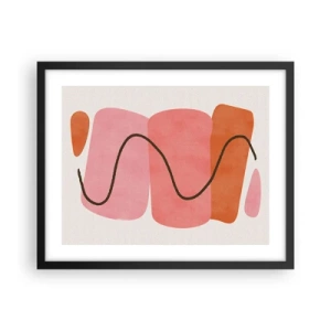 Poster in cornice nera - Il delicato movimento delle forme - 50x40 cm