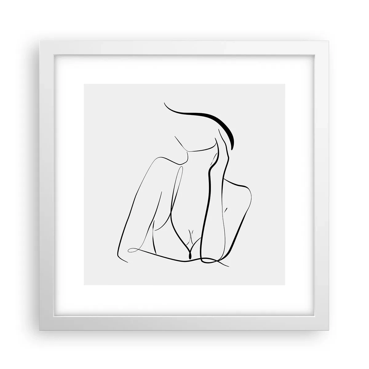 Poster in cornice bianca - Sull'onda dei sogni - 30x30 cm