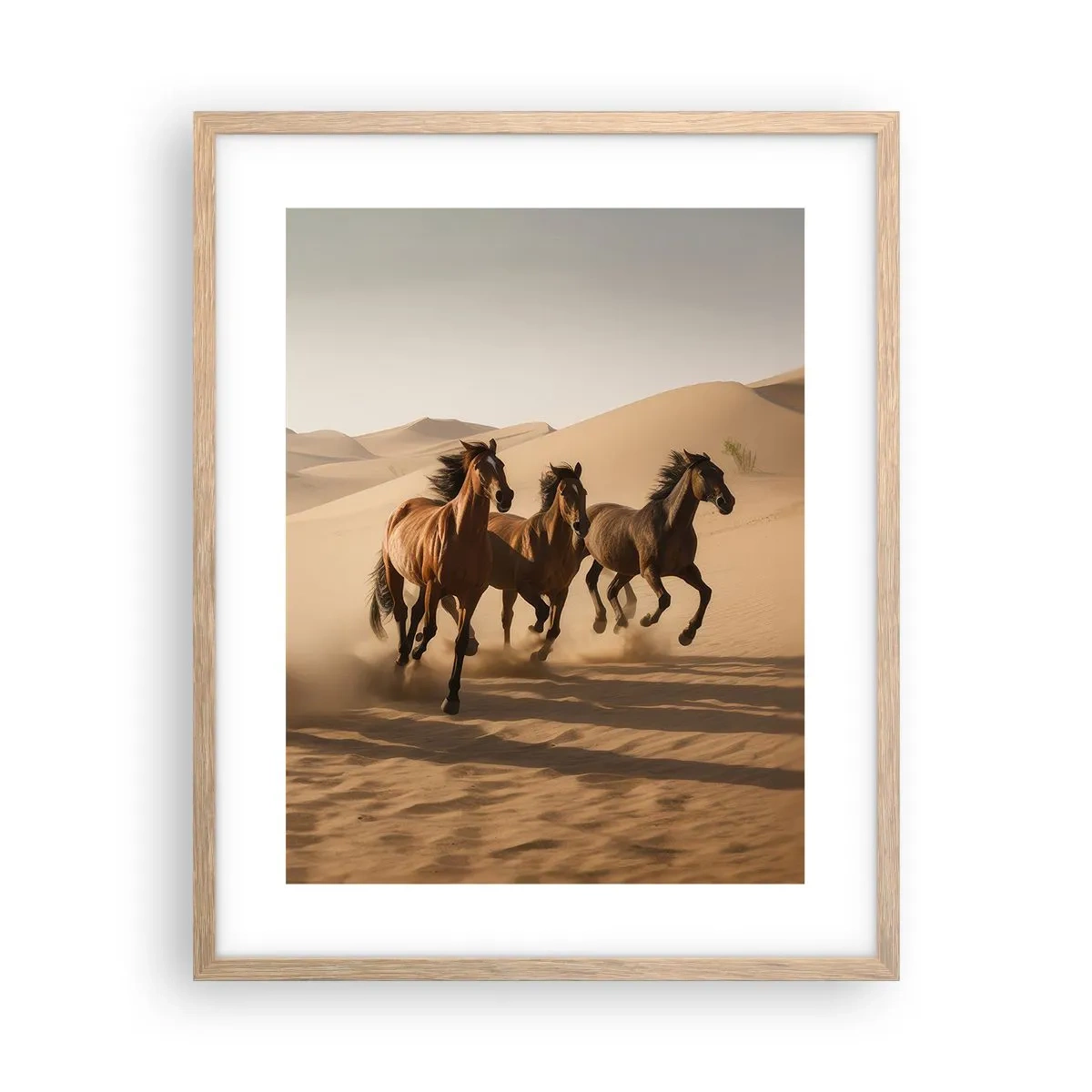 Poster in cornice rovere chiaro - Liberi come il vento - 40x50 cm