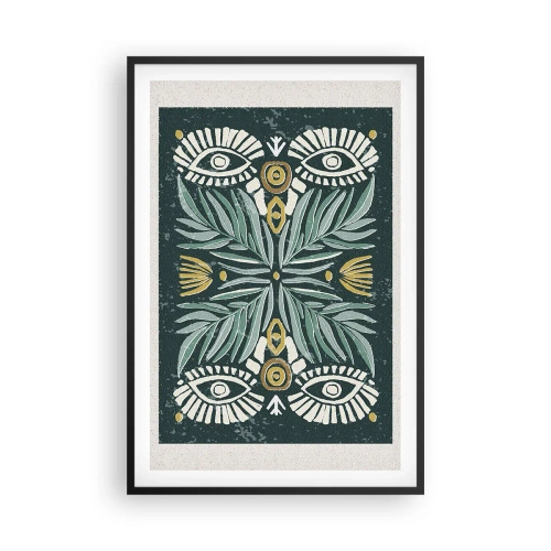 Poster in cornice nera - Geometrie di arte popolare - 61x91 cm