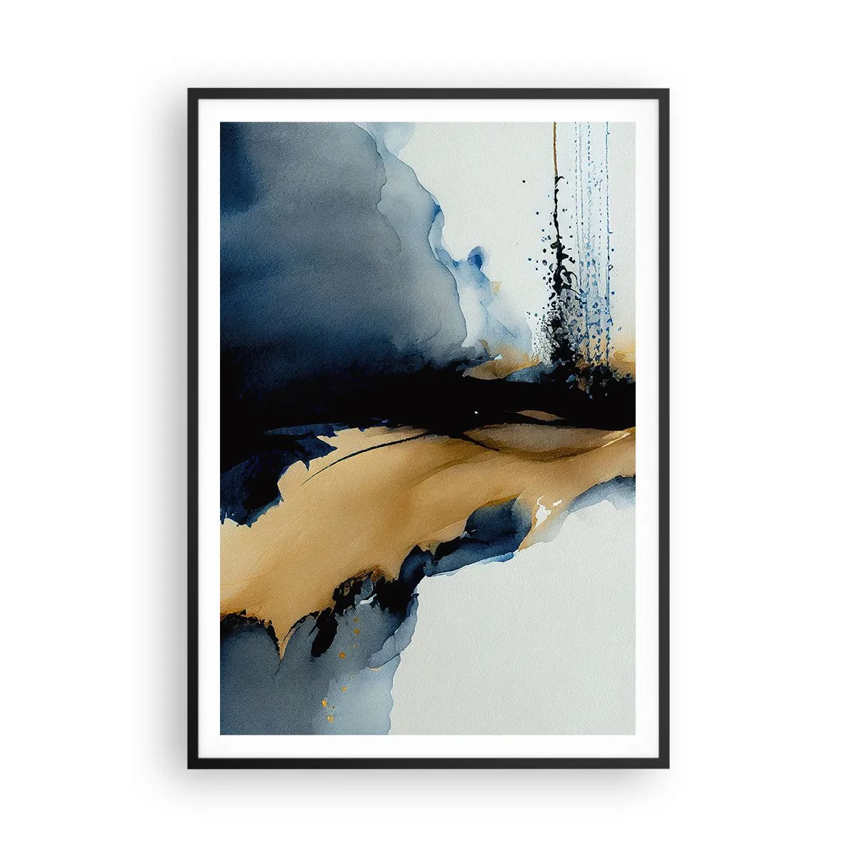 Poster in cornice nera - Dietro la cortina - 70x100 cm