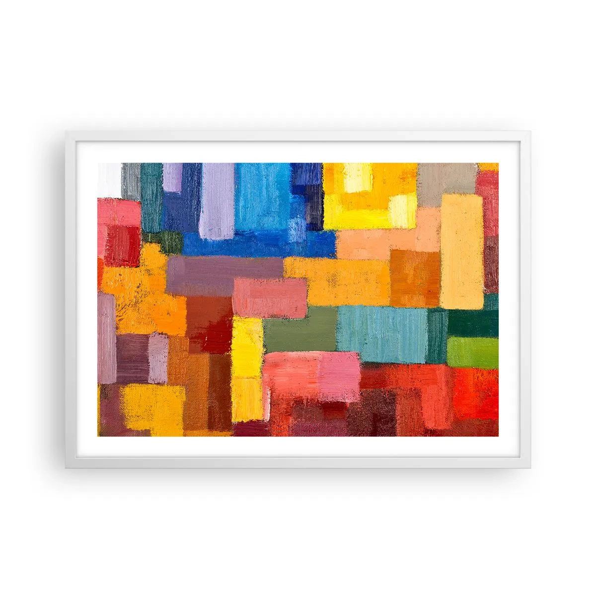 Poster in cornice bianca - Ognuno diverso, tutti colorati - 70x50 cm