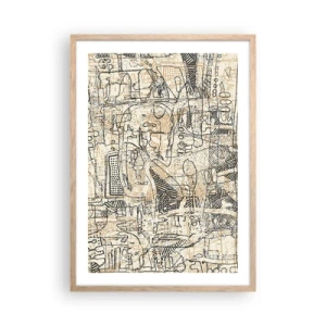 Poster in cornice rovere chiaro - In attesa di essere decifrato - 50x70 cm