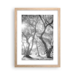 Poster in cornice rovere chiaro - Nell'orto degli ulivi - 30x40 cm