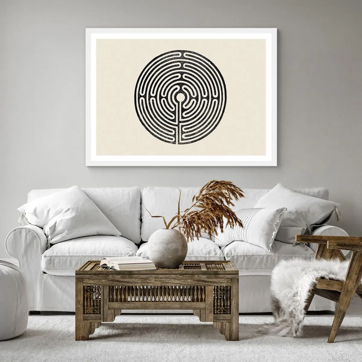 Poster in cornice bianca - Ordine misterioso - 40x30 cm