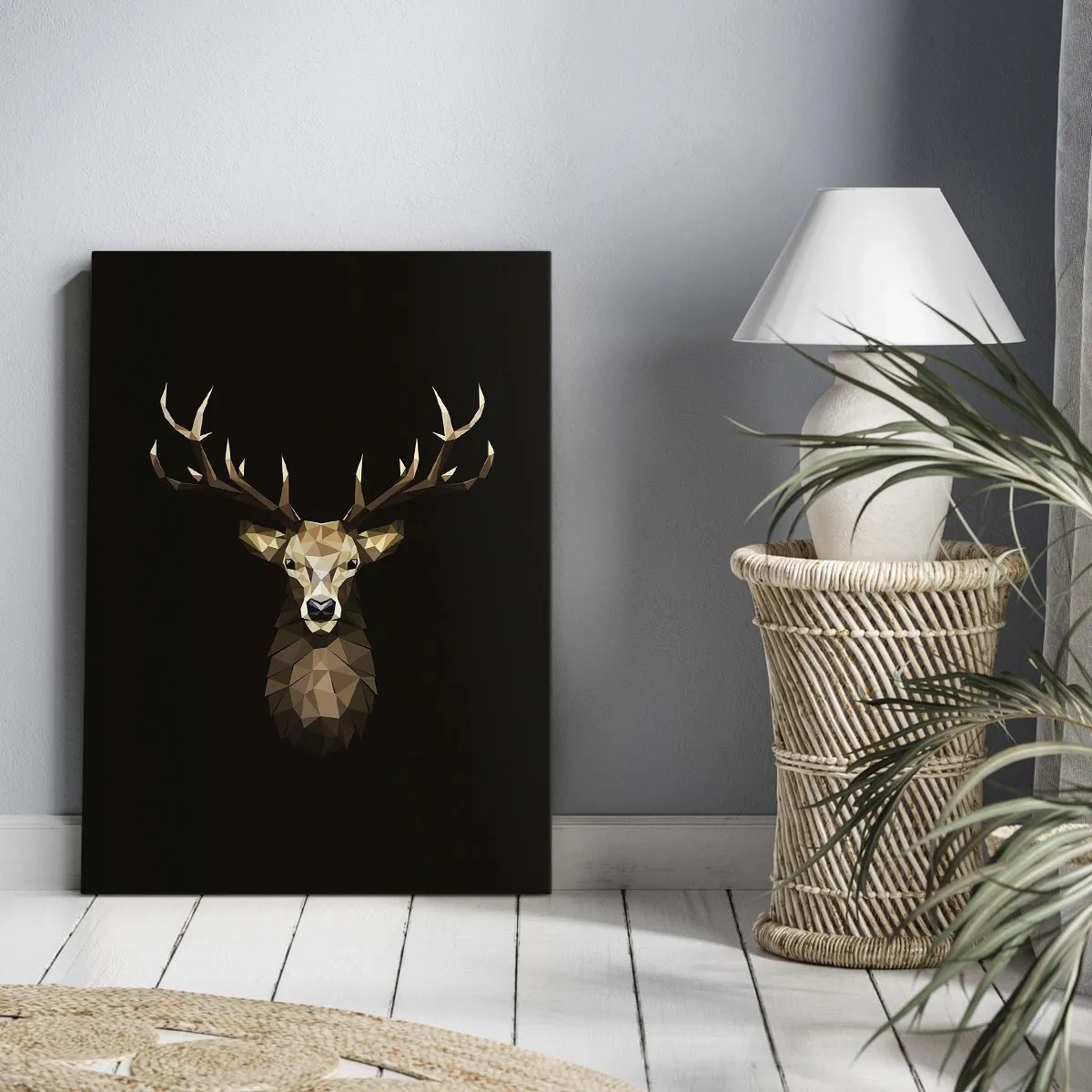 Quadro su tela - Stampe su Tela - Cervo cubista - 65x120 cm