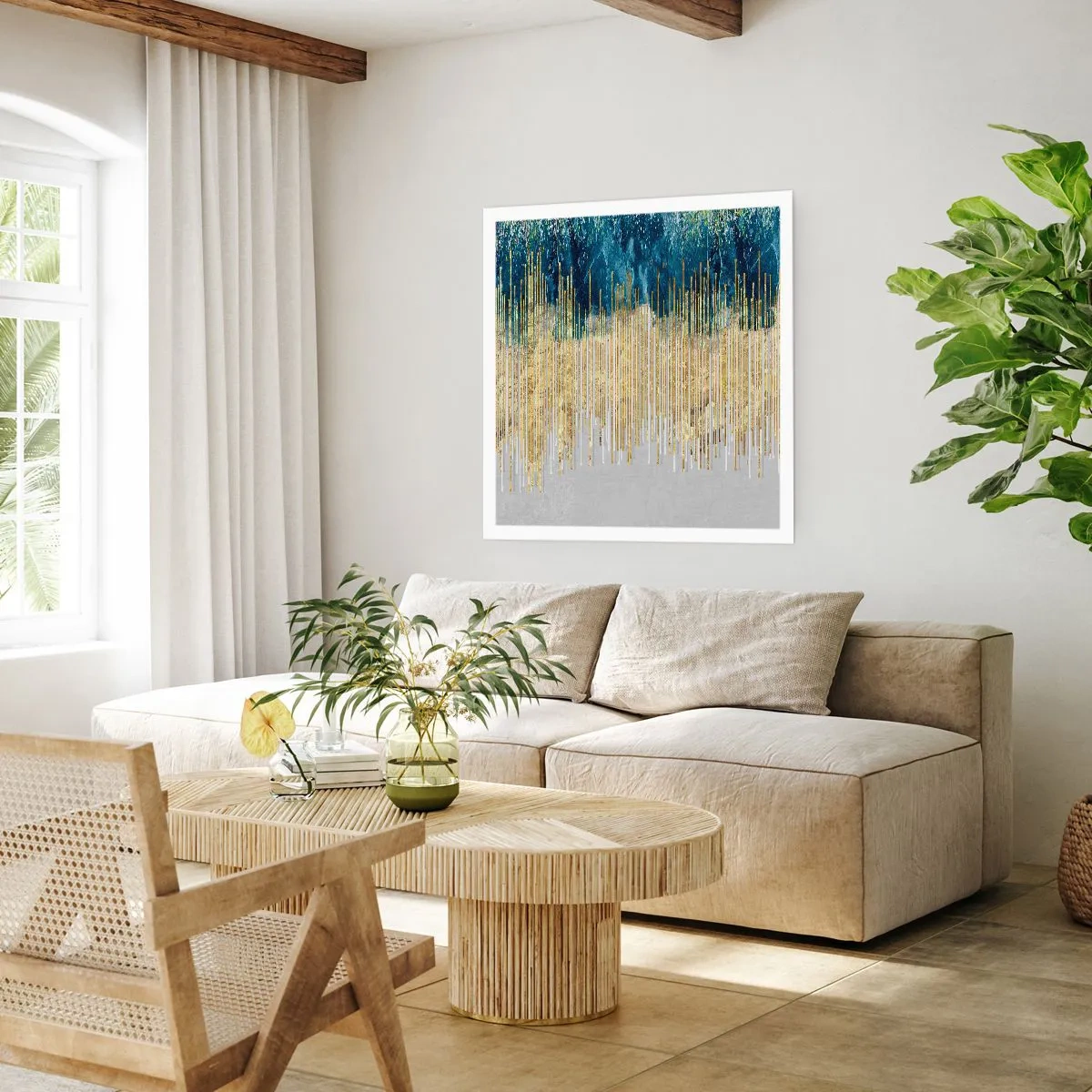 Poster - Confine dorato - 30x30 cm
