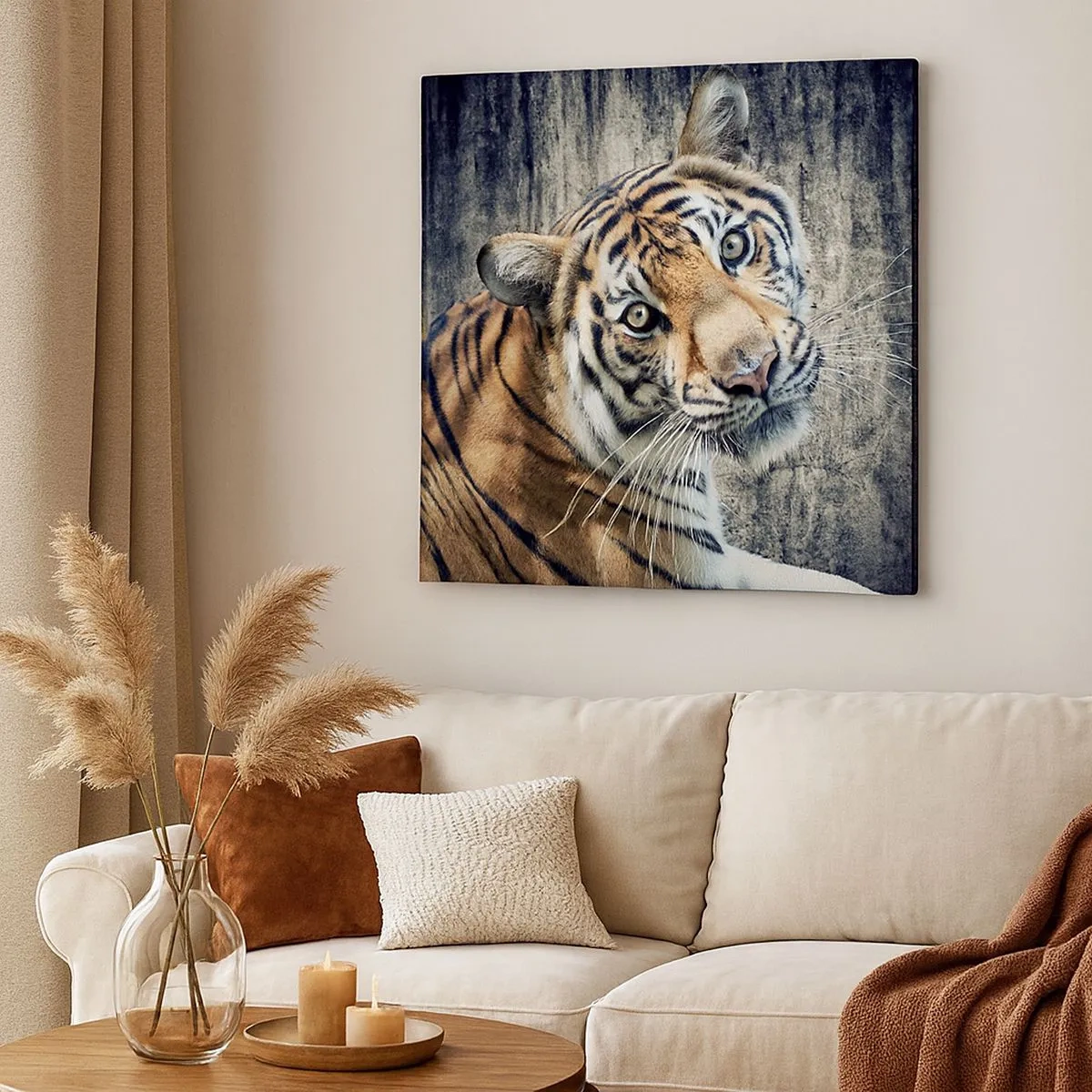 Quadro su tela - Stampe su Tela - Ritratto nei flussi di luce - 30x30 cm