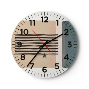 Orologio da parete - Orologio in Vetro - Tutto a posto - 30x30 cm