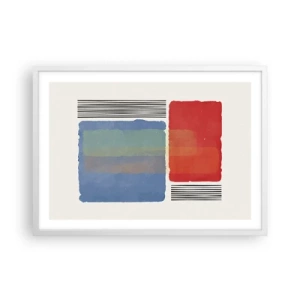 Poster in cornice bianca - Spirito e lettera della geometria - 70x50 cm