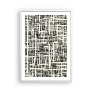 Poster in cornice bianca - Composizione tessuta - 50x70 cm