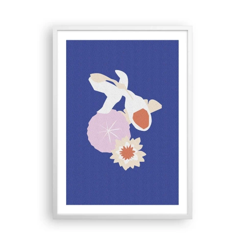 Poster in cornice bianca - Composizione di fiori e boccioli - 50x70 cm