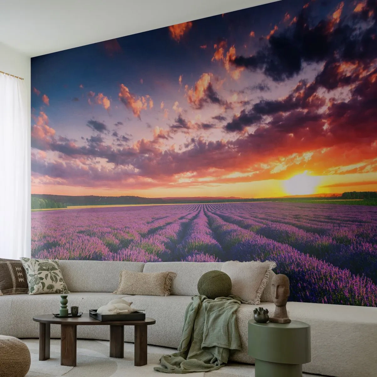 Fotomurali Premium Canvas - Il mondo della lavanda - Paesaggio, Campo di lavanda, Lavanda - 250x175 cm