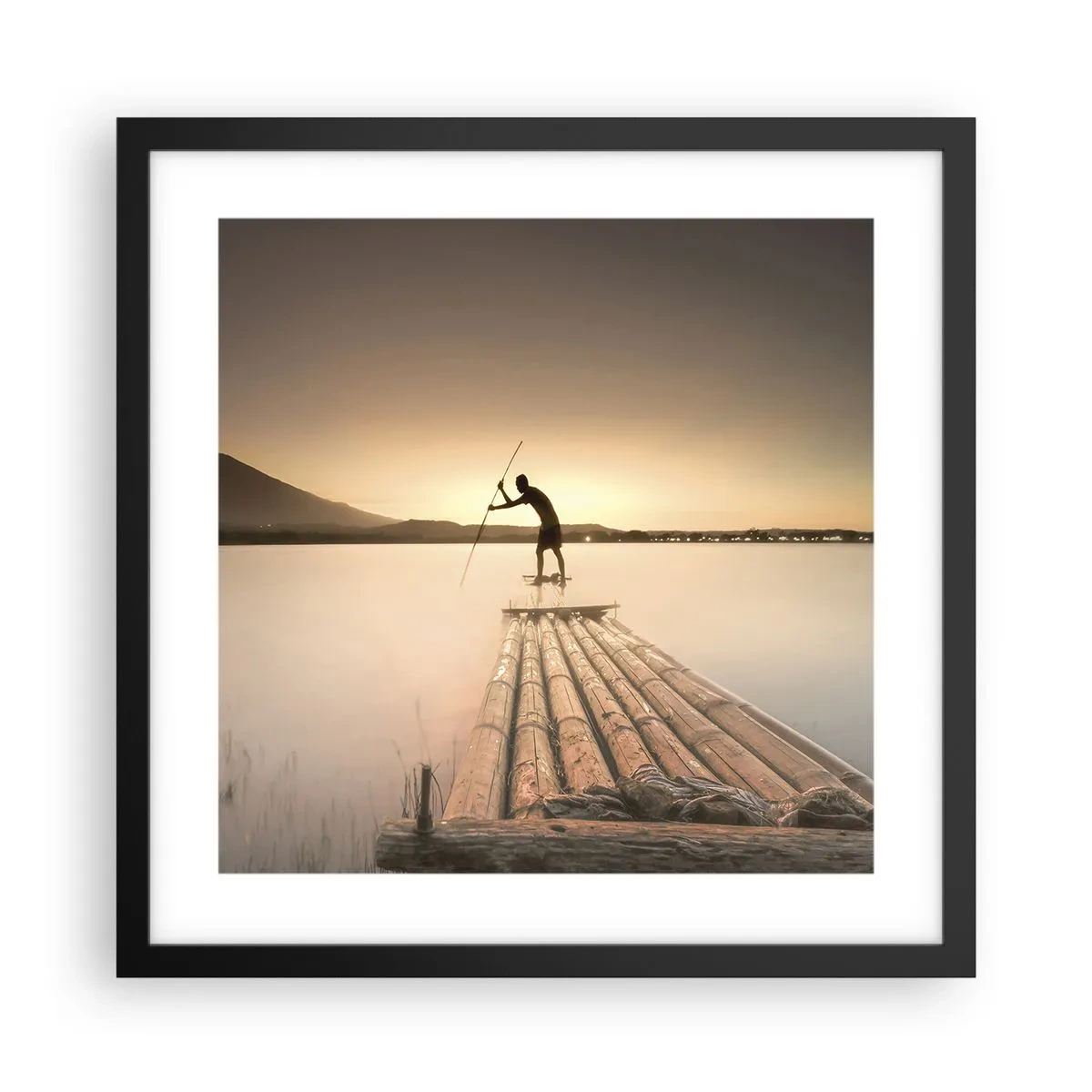 Poster in cornice nera - Prima del riposo - 40x40 cm