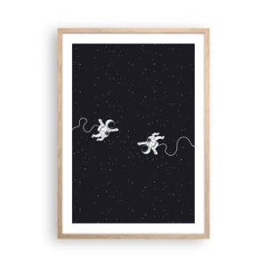 Poster in cornice rovere chiaro - Danza cosmica - 50x70 cm