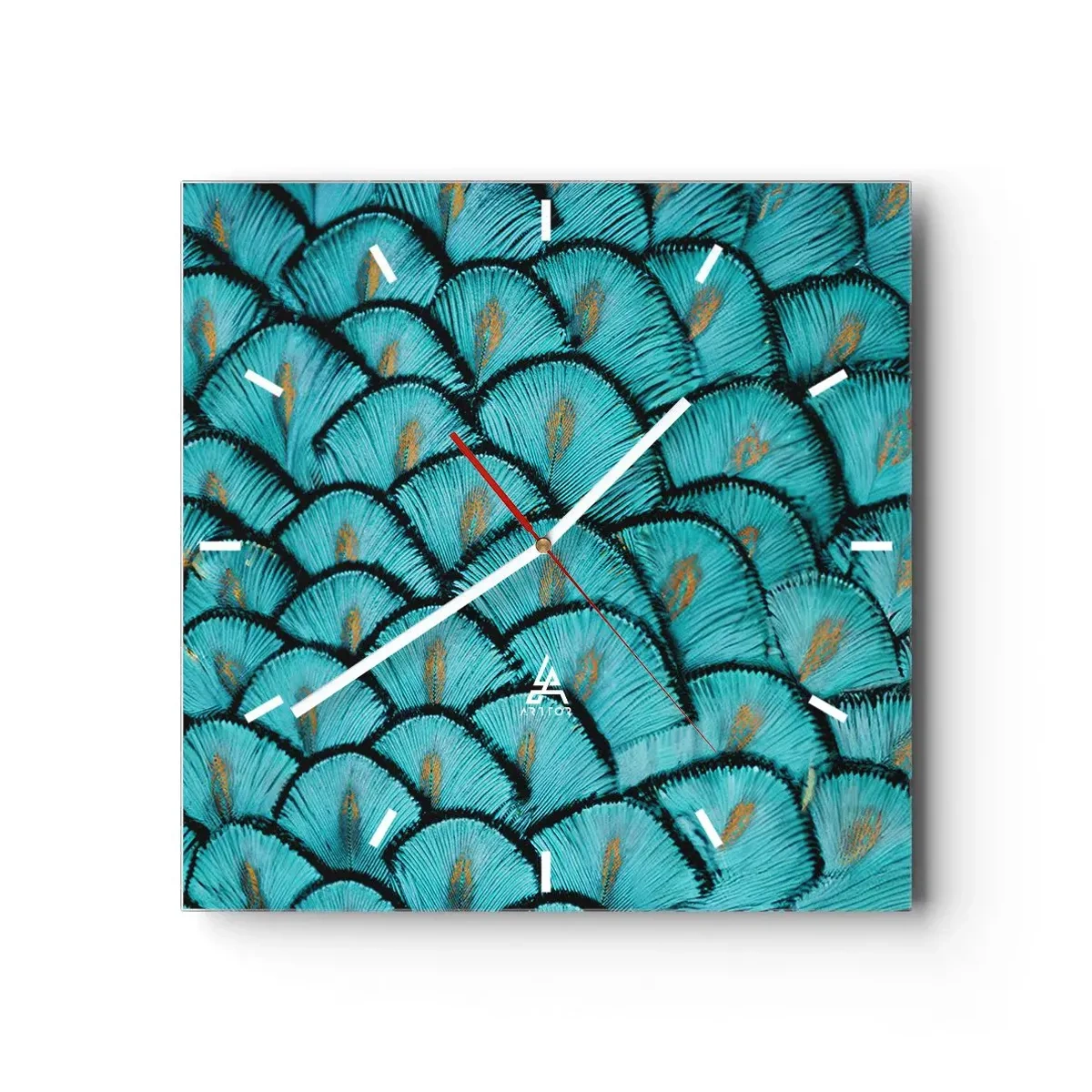 Orologio da parete - Orologio in Vetro - La grande festa delle piume - 40x40 cm