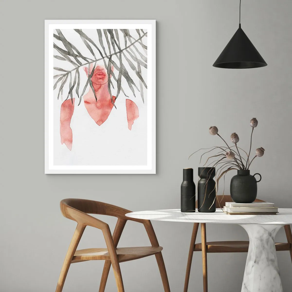 Poster in cornice bianca - Dama dei tropici - 30x40 cm