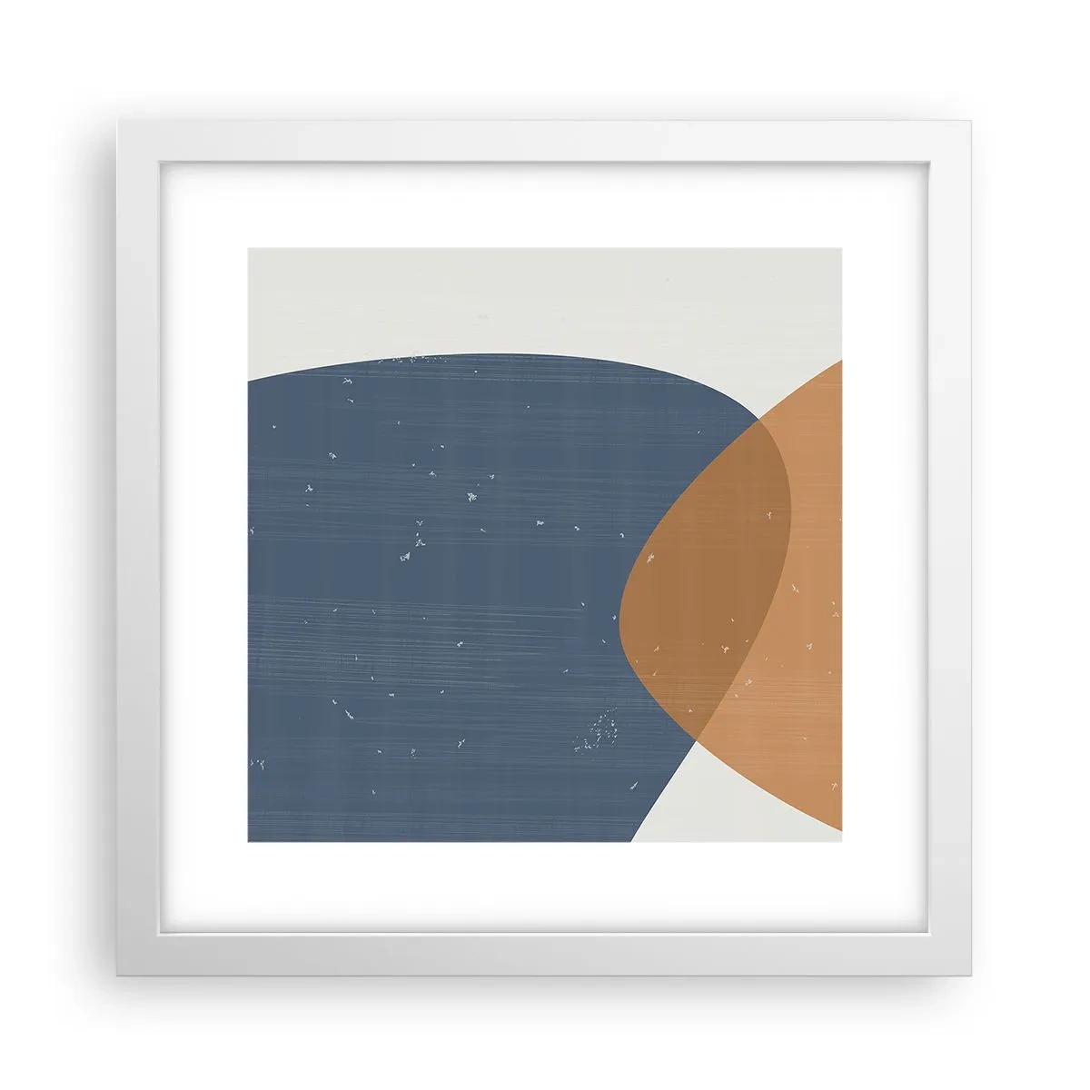 Poster in cornice bianca - Ovali e influenze - 30x30 cm