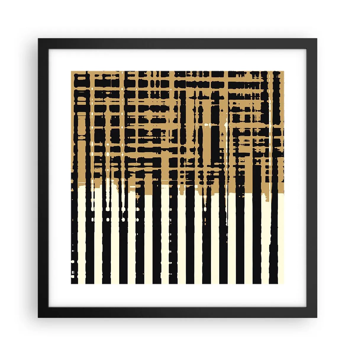 Poster in cornice nera - Astrazione architettonica - 40x40 cm