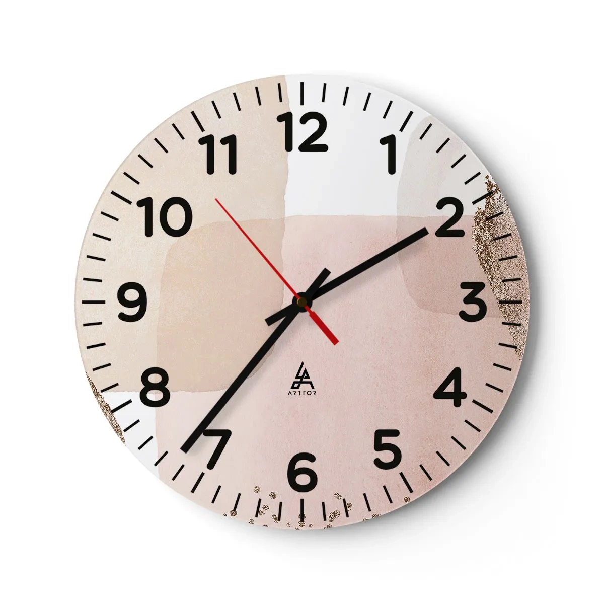 Orologio da parete - Orologio in Vetro - Incontro attraverso il colore - 40x40 cm