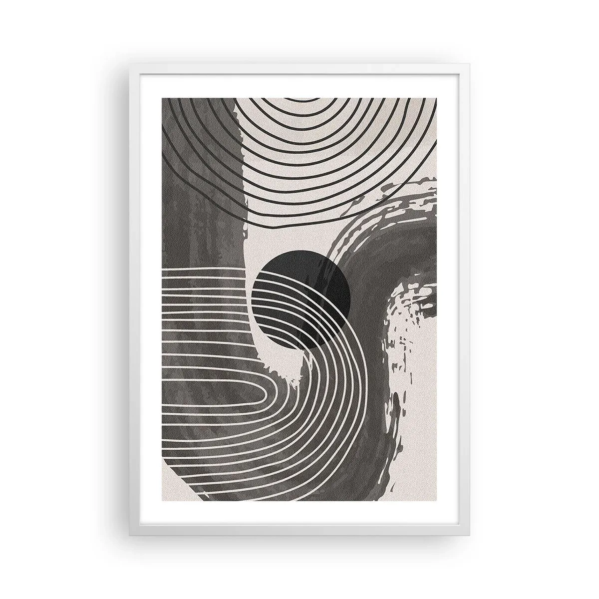 Poster in cornice bianca - L'ovale vittorioso - 50x70 cm