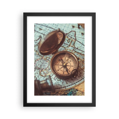 Poster in cornice nera - Per il cercatore di avventure - 30x40 cm