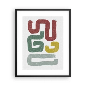 Poster in cornice nera - In una lingua sconosciuta - 40x50 cm