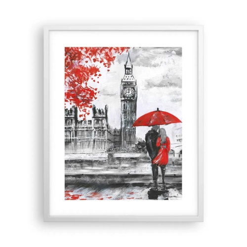 Poster in cornice bianca - Innamorati a Londra - 40x50 cm