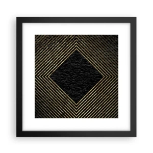 Poster in cornice nera - Geometria in stile glamour - 30x30 cm