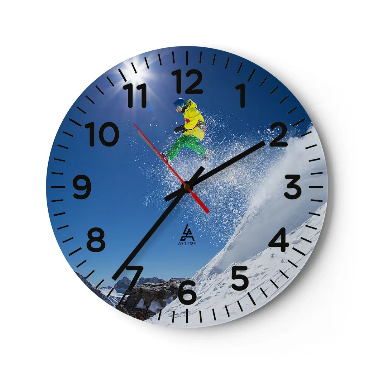 Orologio da parete - Orologio in Vetro - Ballando con i monti - 40x40 cm