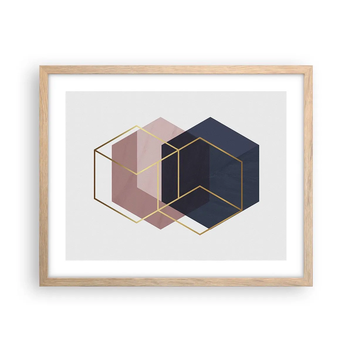 Poster in cornice rovere chiaro - La forza della semplicità - 50x40 cm