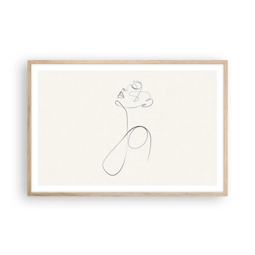 Poster in cornice rovere chiaro - Avvolta nei sogni - 91x61 cm