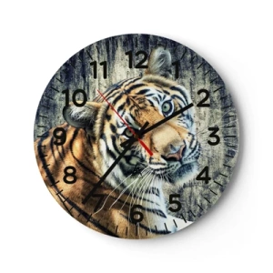 Orologio da parete - Orologio in Vetro - Ritratto nei flussi di luce - 30x30 cm