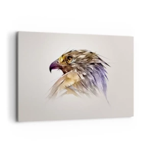 Quadro su tela - Stampe su Tela - Ritratto artistico di un'aquila in tonalità pastello - 100x70cm - Ritratto di guerriero - Decorazione murale moderna per soggiorno e camera da letto ARTTOR
