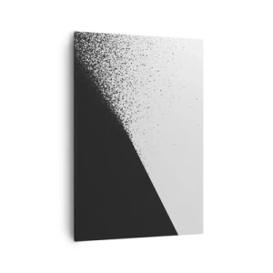 Quadro su tela - Stampe su Tela - Astrazione minimalista in bianco e nero con punti sparsi - 70x100cm - Più veloce, sempre di più - Decorazione murale moderna per soggiorno e camera da letto ARTTOR