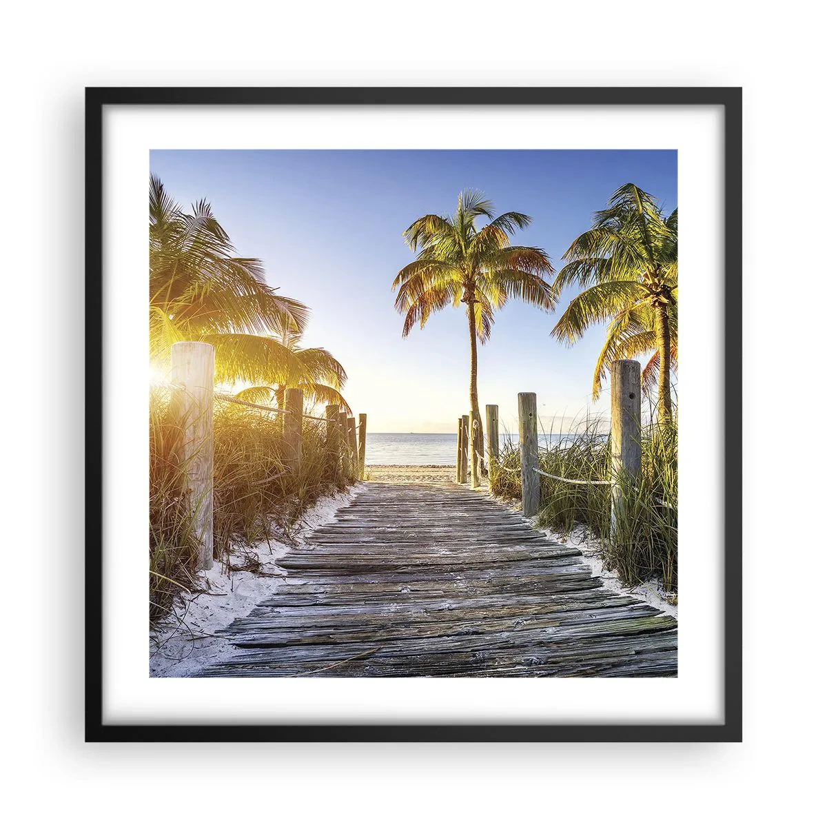 Poster in cornice nera - Dritto in paradiso - 50x50 cm