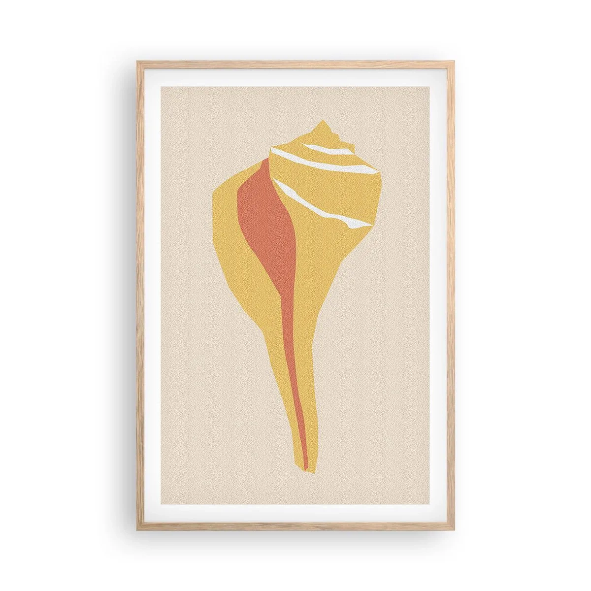 Poster in cornice rovere chiaro - Astrazione organica: crescita - 61x91 cm