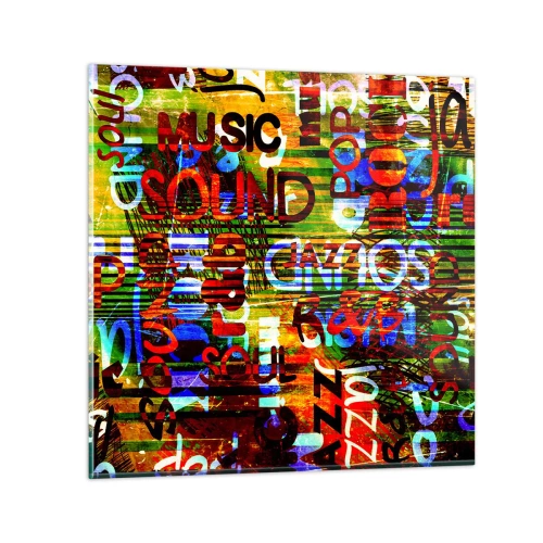 Quadro su vetro - Tutti i colori del suono - 40x40 cm