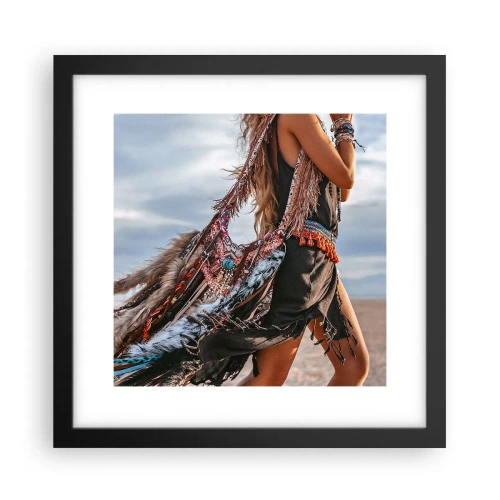 Poster in cornice nera - La donna dello sciamano - 30x30 cm