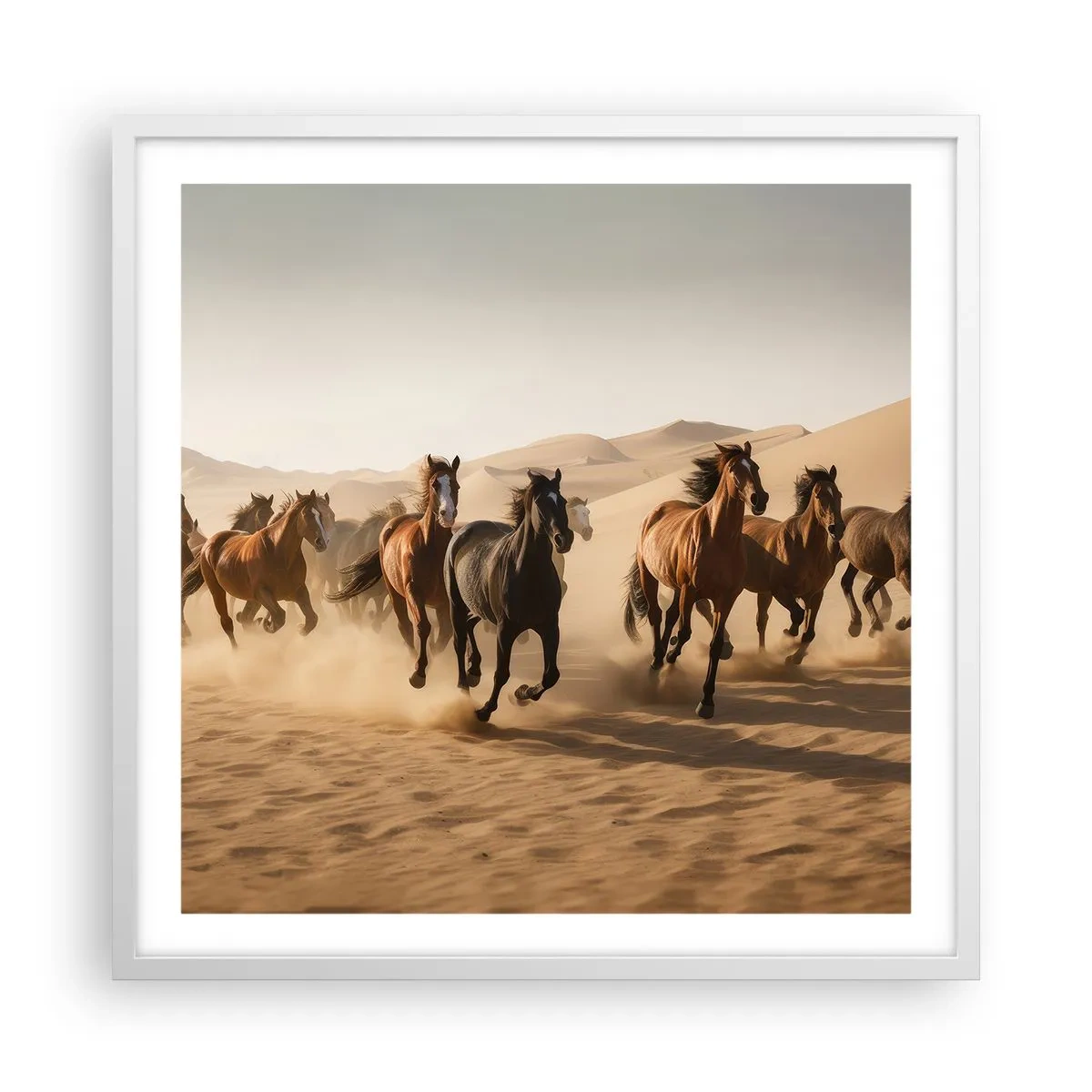 Poster in cornice bianca - Liberi come il vento - 60x60 cm