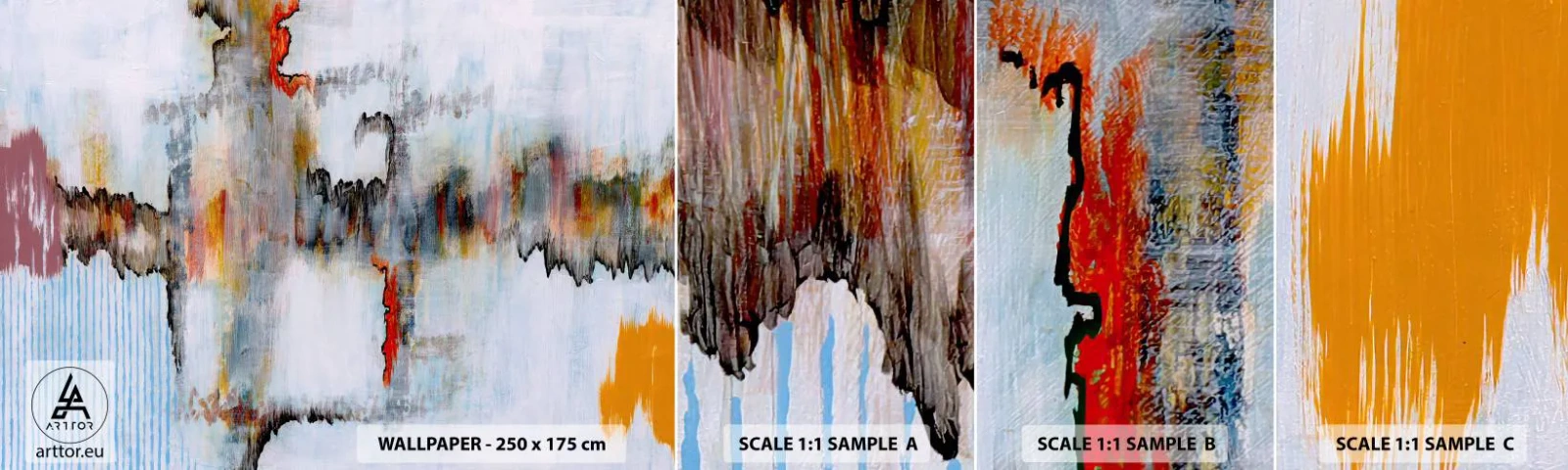 Campione Di Fotomurale Standard Eco - Scritto sull'acqua - Astrazione, Pezzo, Modello moderno - 100x30 cm