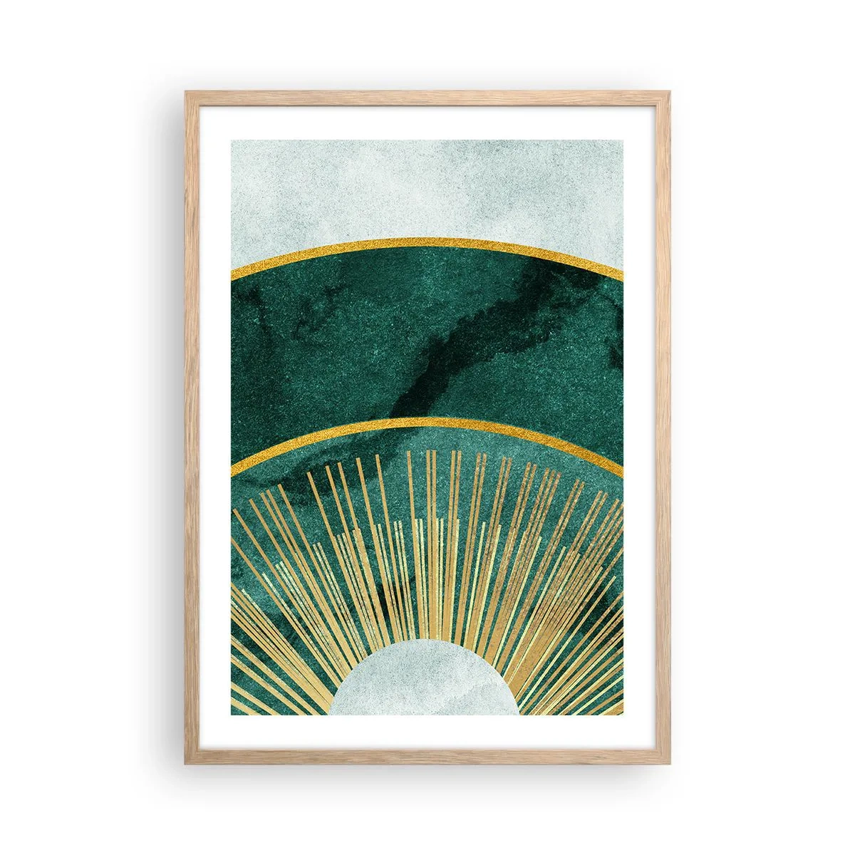 Poster in cornice rovere chiaro - Un altro sistema solare - 50x70 cm