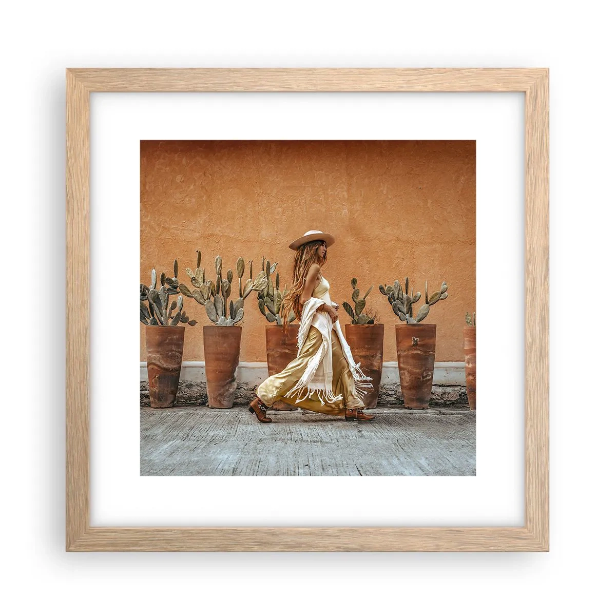 Poster in cornice rovere chiaro - In stile hippy - 30x30 cm