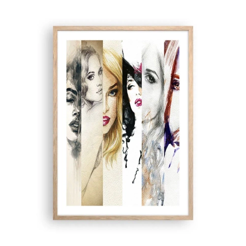 Poster in cornice rovere chiaro - E sei sempre tu - 50x70 cm