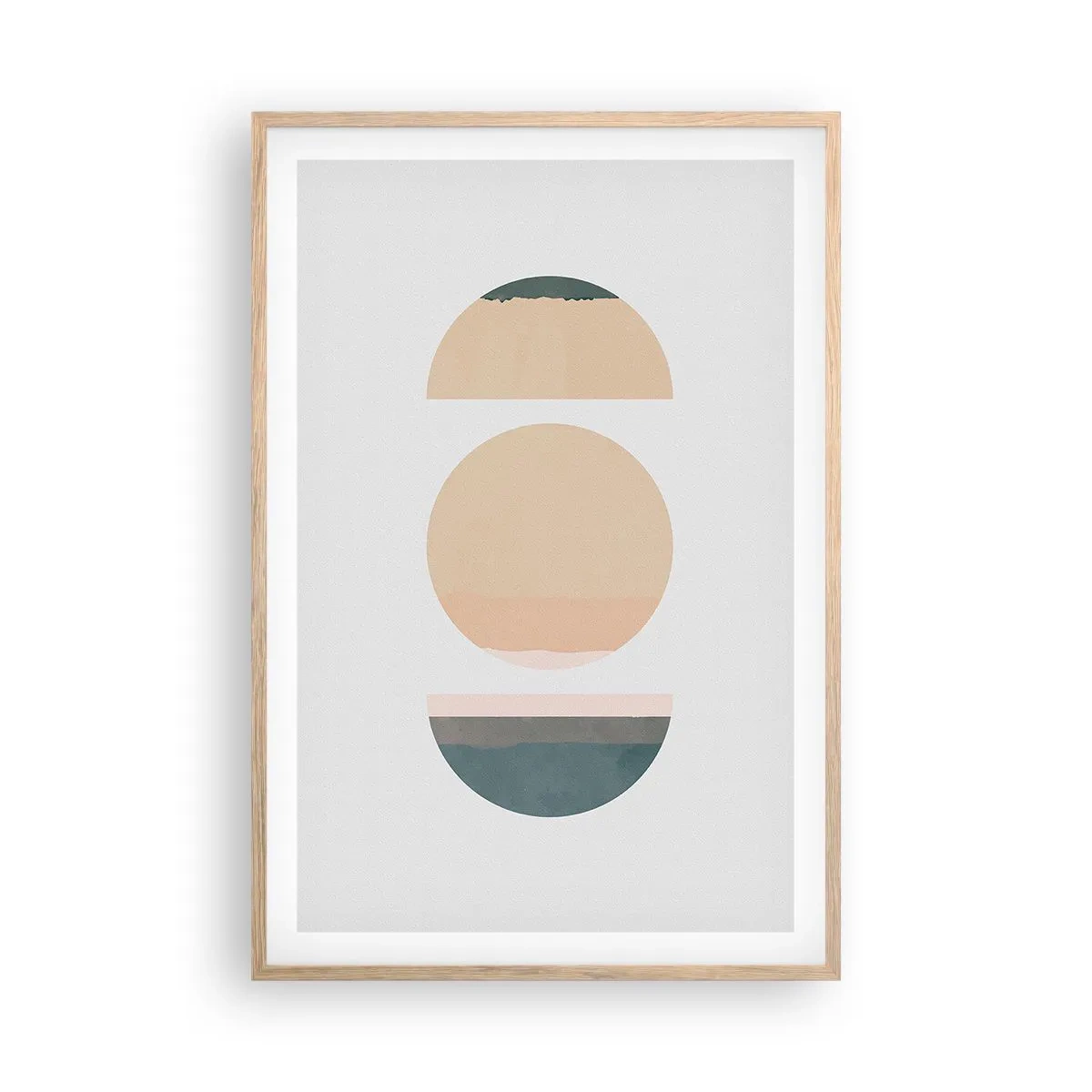 Poster in cornice rovere chiaro - Un cerchio dopo l'altro - 61x91 cm