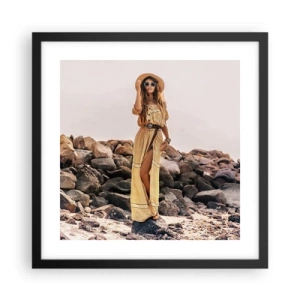 Poster in cornice nera - La magia delle pietre - 40x40 cm