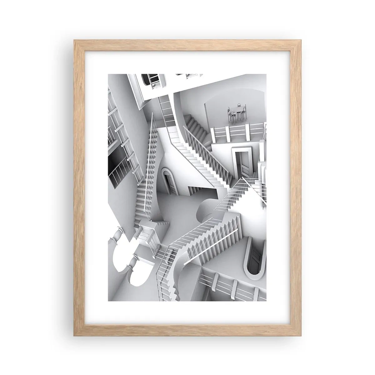 Poster in cornice rovere chiaro - Il paradosso dello spazio - 30x40 cm