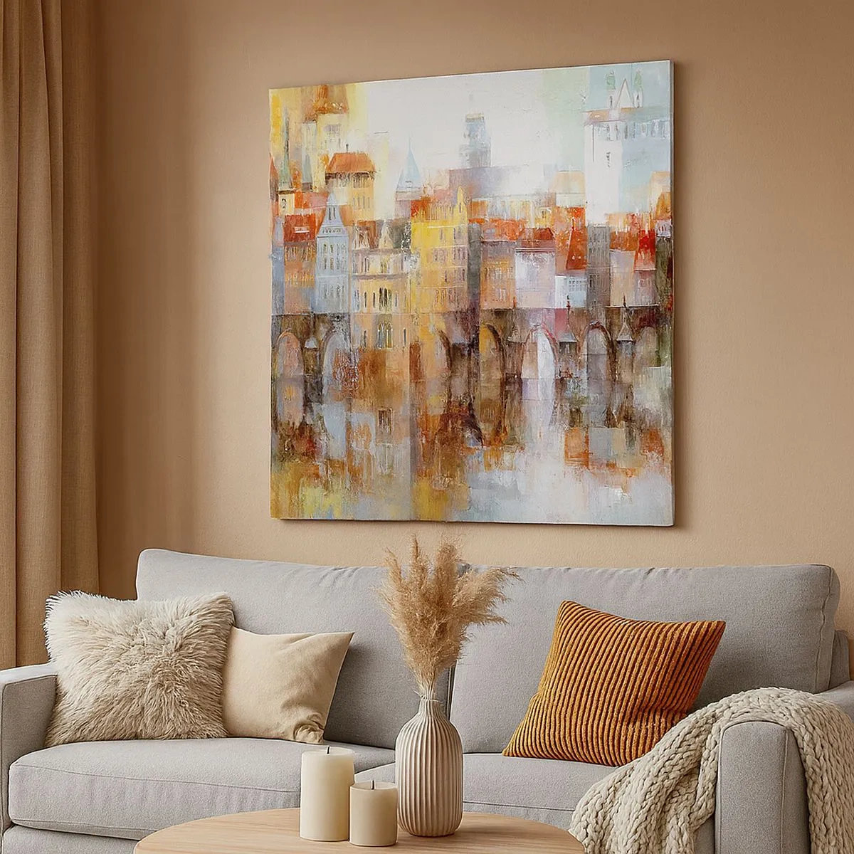 Quadro su tela - Stampe su Tela - Anche sotto il ponte è bello - 30x30 cm